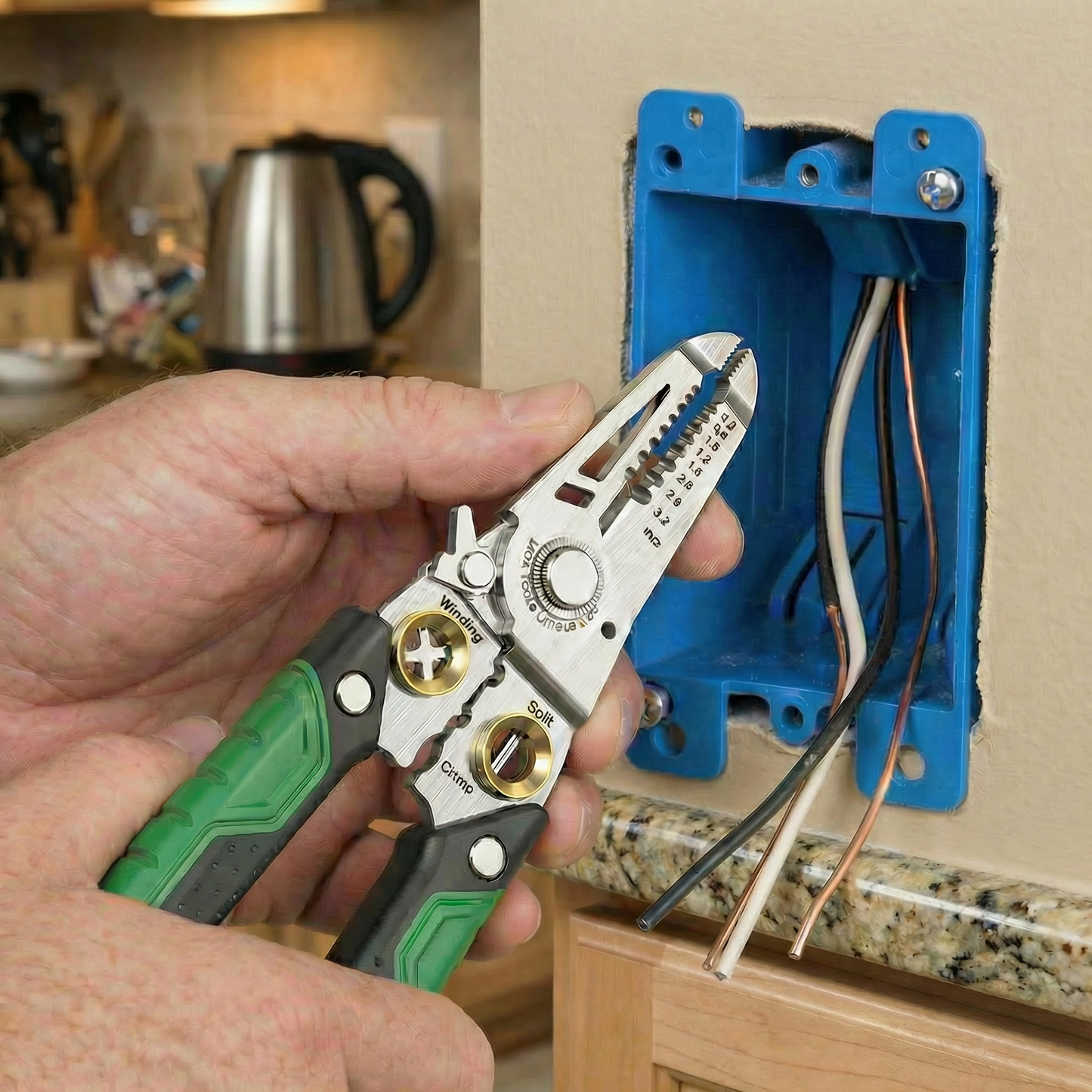 Multifunctional Stainless Steel Wire Stripper 7 In 1 Optical Fiber